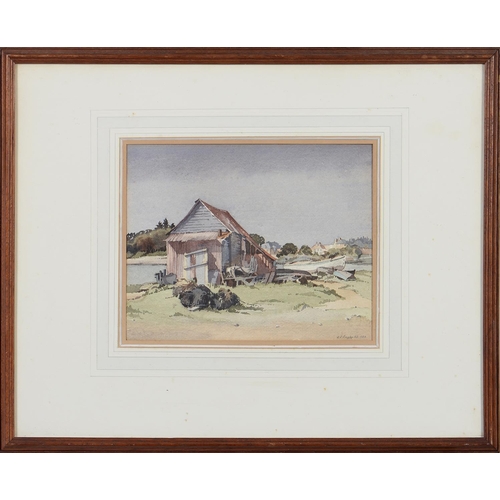 1182 - Stanislaus Soutten Longley RI, RBA (1894-1966) - The Haven Quay Mudeford, signed, signed again and i... 