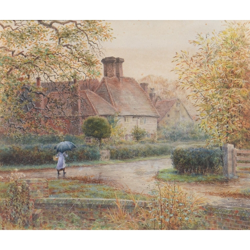 1185 - English School, 1902 - Grey Day at Cranbrook Kent, signed with initials H.T.N and dated, inscribed v... 