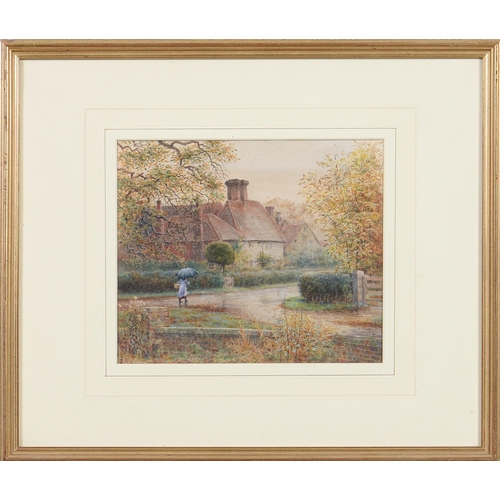 1185 - English School, 1902 - Grey Day at Cranbrook Kent, signed with initials H.T.N and dated, inscribed v... 