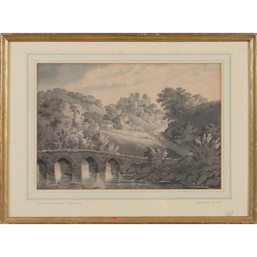 1197 - The Reverend James Bourne (1773-1854) - Scene near Cowbridge South Wales, watercolour,  en grisaille... 