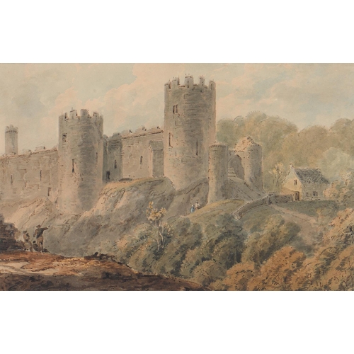 1201 - Francis Nicholson OWS (1753-1844) - Conway Castle, watercolour, 20.5 x 32cm