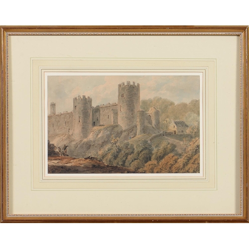 1201 - Francis Nicholson OWS (1753-1844) - Conway Castle, watercolour, 20.5 x 32cm