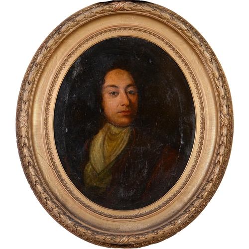 1204 - British School - Portrait of a Gentleman, bust length, oval, oil on canvas, 59 x 48cm... 