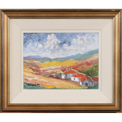 1209 - Brian Ranalow (1947 - ) - White Farmhouse Majorca, signed and dated '97, signed and dated again and ... 