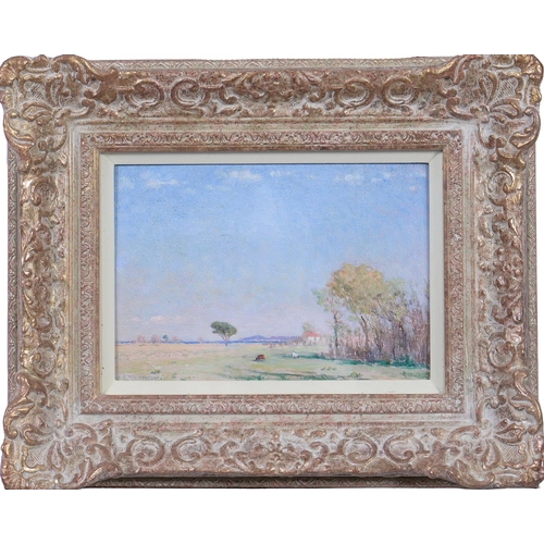 1221 - I. P. Mel. Watters (Fl 20th c) - Landscape, signed, oil on board, 17.5 x 25.5cm