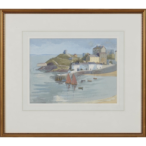 1233 - Dorothy Morse Brown (1900-1995) - Tenby Harbour, signed, watercolour, 27.5 x 37cm