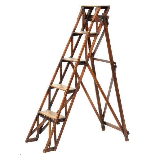 1279 - A  Woodware A1 beech five tread stepladder, 148cm h