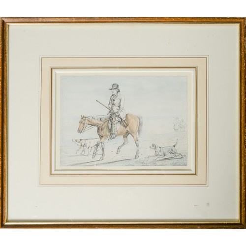 1198 - Henry Thomas Alken (1785-1851) - The Gamekeeper, pencil and gouache, 15.5 x 22cm