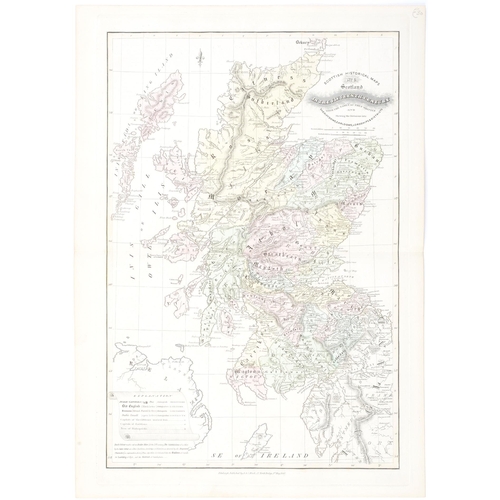 629 - Scotland Historical Maps Series - No 6 Scotland in the eighteenth century, double page engraving in ... 