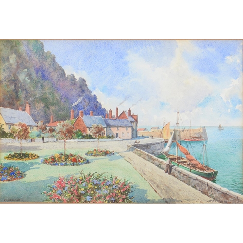 732 - James Greig RBA (1861-1941) - Minehead, signed and inscribed, watercolour, 31 x 46cm... 