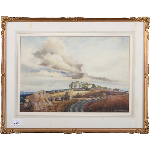 755 - Clarence Woodburn (1908-1978) - The Uplands near Sandwell Park, signed and dated 1939 (in white), wa... 