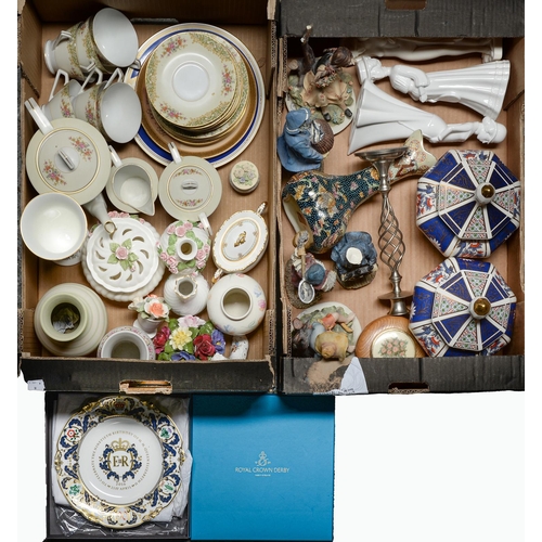 78 - A Noritake tea service and miscellaneous Royal Crown Derby and other tea ware, ornamental ceramics, ... 