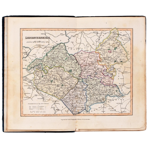 974 - Curtis (J) - A Topographical History of the County of Leicester..., double page map with linen hinge... 