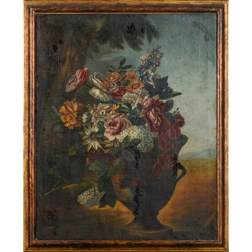 998 - Northern European School, 20th c - A Vase of Flowers, oil on canvas, 70 x 55.5cm