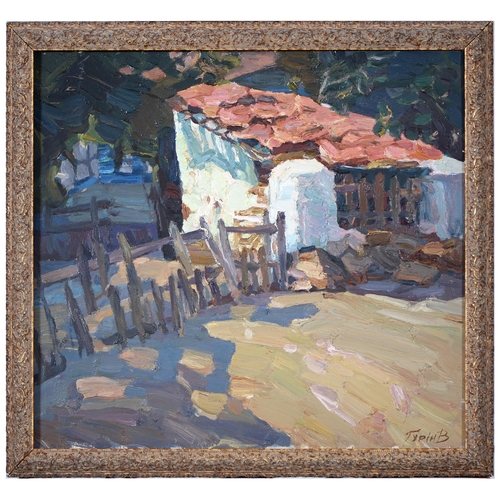 1064 - 20th c School - A Shady Spot, indistinctly signed, oil on canvas, 44 x 48cm