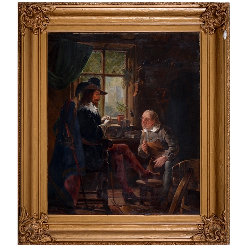 1081 - Reuben Bussey (1818-1893) - Charles I and the Shoemaker of Southwell 1645, signed and dated 1865, 60... 