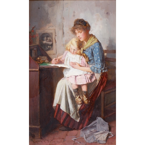 1094 - Carlton Alfred Smith RBA, RI, ROI (1853-1946) - A Helping Hand, signed and dated 1906, oil on panel,... 