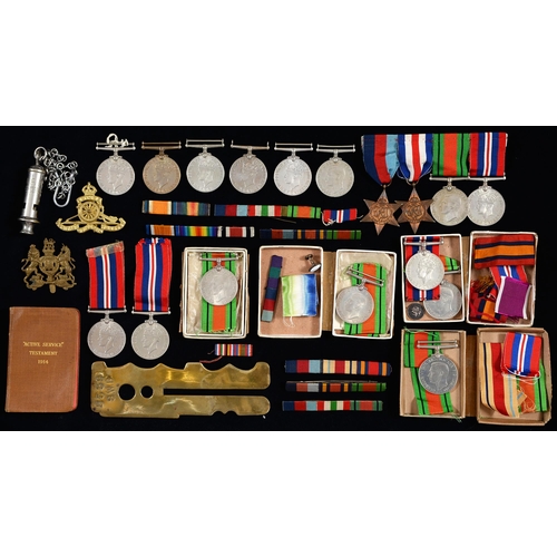 787 - 1939-1945 War Medal, Defence Medal and WWII stars, several attributed, in card boxes (15) and m... 