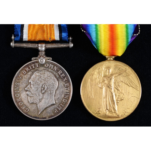 839 - WWI pair, British War Medal and Victory Medal 310672 Cpl F Clark Warwick Yeo