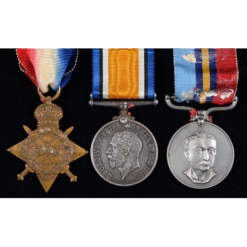 843 - WWI pair, 1914-15 Star and British War Medal Pte W H Mawby 2nd I H [Sjt W H Mawby 4th S A I on BWM],... 