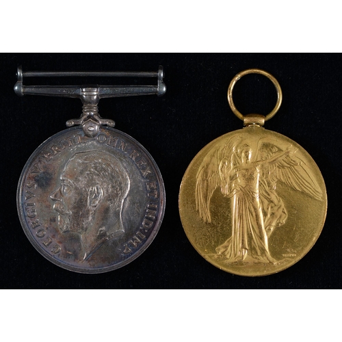 856 - WWI pair, British War Medal and Victory Medal 32933 Pte W H Chater Oxf & Bucks L I... 