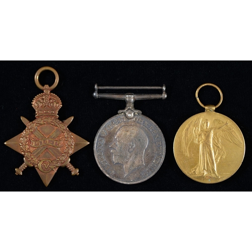 861 - WWI group of three, 1914-15 Star, British War Medal and Victory Medal SS23077 Pte H Churchill ASCPte... 