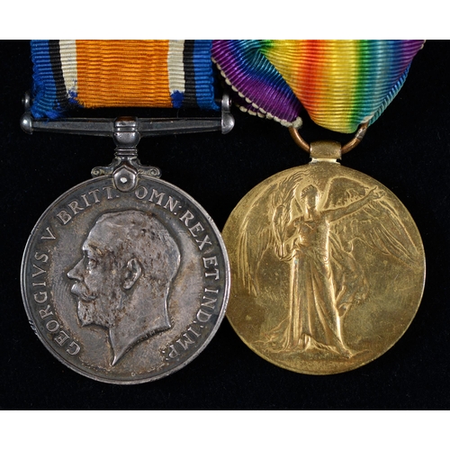 866 - WWI pair, British War Medal and Victory Medal 55217 Pte S T Harley Durh L I