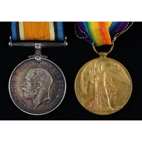 870 - WWI pair, British War Medal and Victory Medal 203206 Pte A S Harvey Worc R