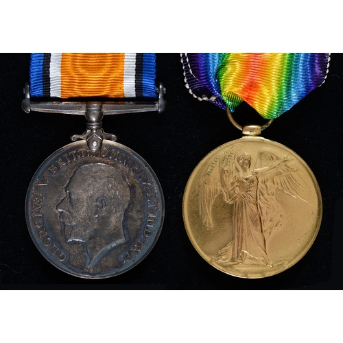 872 - WWI pair, British War Medal and Victory Medal 2 Lieut T V Devey and registered envelope addressed to... 