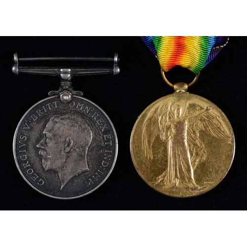 889 - WWI pair, British War Medal and Victory Medal 28717 Pte L Trickett KOSB