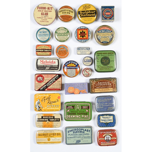 915 - Advertising. Twenty-seven tins, first half 20th c, lithographed in one or more colours, various manu... 