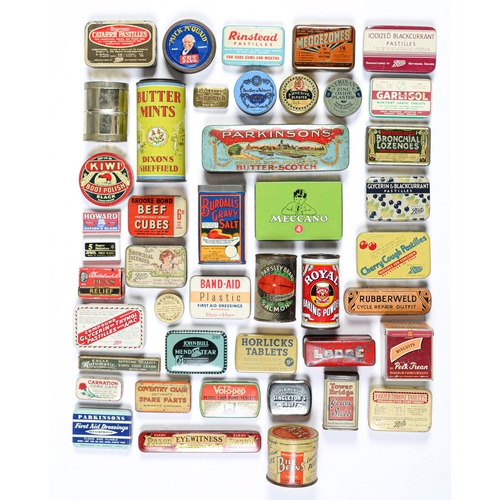 924 - Advertising. Forty-two tins, first half 20th c, lithographed in one or more colours, the manufacture... 