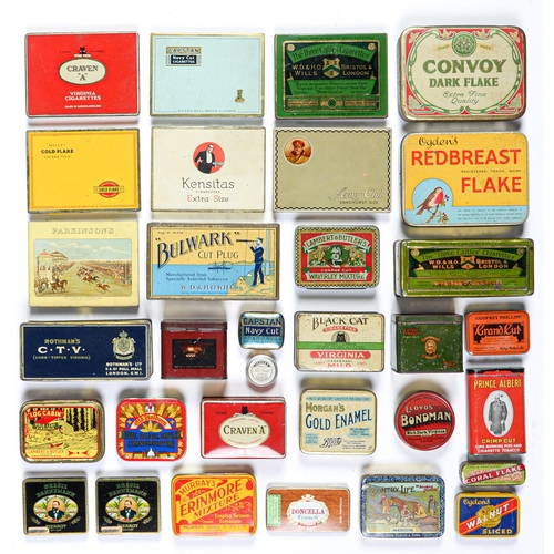 926 - Advertising. Thirty tins for tobacco products, mostly first half 20th c, the manufacturers including... 