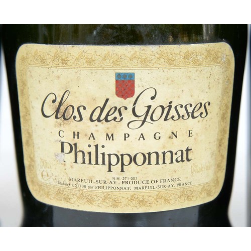 766 - Wine. Champagne, Philipponnat Clos des Goisses, three bottles and another bottle of champagne (4)... 