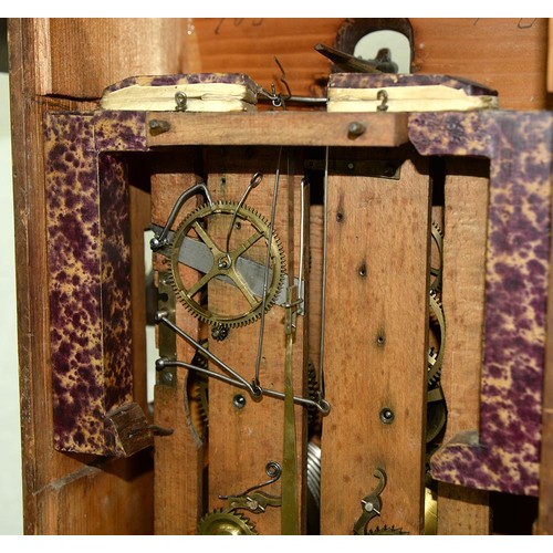 900 - A Swiss walnut cuckoo clock, late 19th c, in the form of a chalet embowered with fruiting vines cent... 