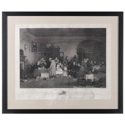 354 - Abraham Rainbach (1766-1843) after Sir David Wilkie - The Rent Day; Distraining for Rent, a pair, en... 