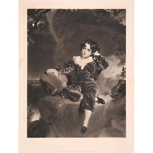 355 - Samuel Cousins RA (1801-1887) after Sir Thomas Lawrence - Master Lambton The Red Boy; Miss Peele, tw... 