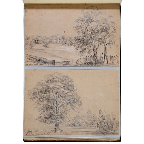 358 - Margaret Christabel Philips (1827-1907) - An album of watercolours and pencil drawings, including vi... 