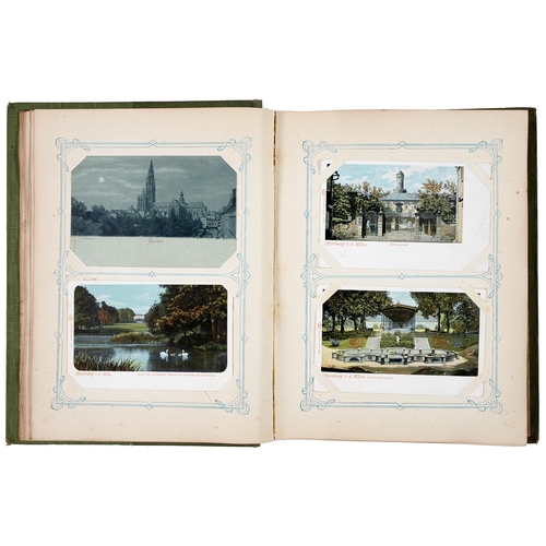 234a - An Edwardian postcard album, the subjects mostly Northern European towns and cities and other subjec... 