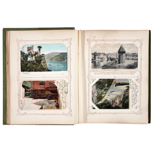 234a - An Edwardian postcard album, the subjects mostly Northern European towns and cities and other subjec... 