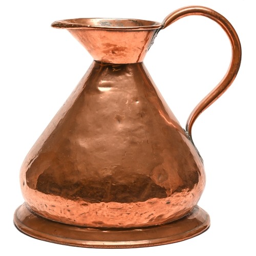 149 - A Victorian copper haystack measure,  stamped 4 GALLON, 45cm h