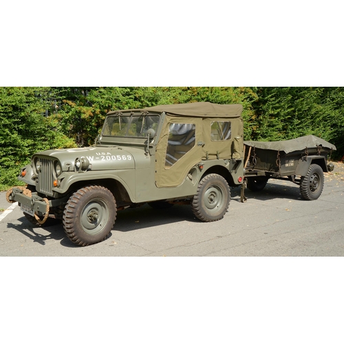 226 - Willys Jeep M38, 2200cc, No 17994, engine No MD116330, petrol, left hand drive, camouflage green, fi... 