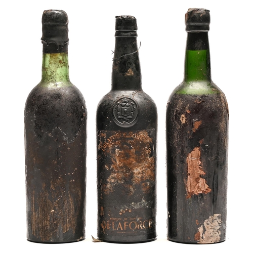 271 - Delaforce Sons & Co vintage port, 1966, partial wax capsule, label poor, two other bottles of vi... 