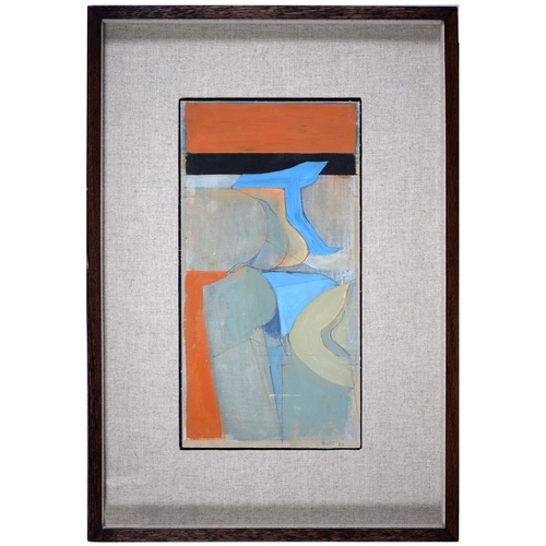 292 - Adrian Heath (1920-1992) - Untitled III, signed and dated '83, oil on canvas laid on board, 38 x 19c... 