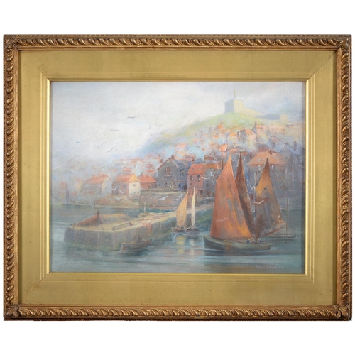 305 - Edith Snowdon (Fl. late 19th / early 20th c) - Whitby, signed, pastel, 35.5 x 47.5cm... 