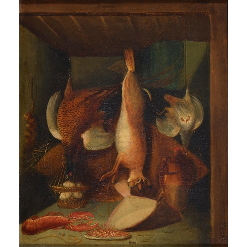 309 - Attributed to Benjamin Blake (1757-1830) - A Larder Interior with Game, Turbot and Lobster, oil on c... 