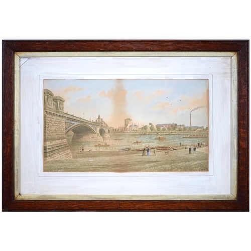 321 - After William Frederick Austin - Trent Bridge Nottingham, lithograph, published late 19th c, 25 x 44... 