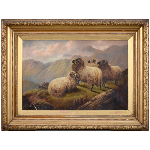 336 - William Perring Hollyer (1834-1922) Startled,  signed, signed again and inscribed verso,  oil on can... 