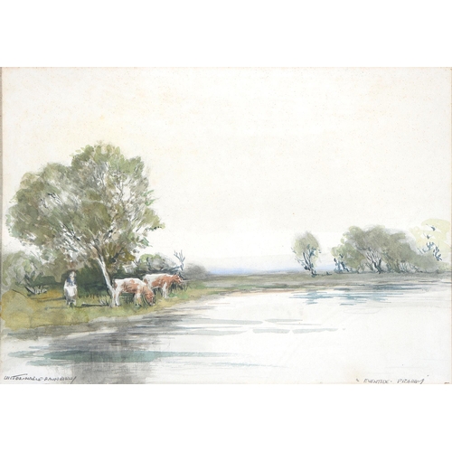 344 - Victor Noble Rainbird (1888-1936) - Eventide Picardy, signed and inscribed, watercolour, 24.5 x 35cm... 