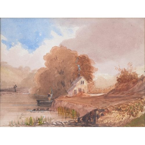 344 - Victor Noble Rainbird (1888-1936) - Eventide Picardy, signed and inscribed, watercolour, 24.5 x 35cm... 